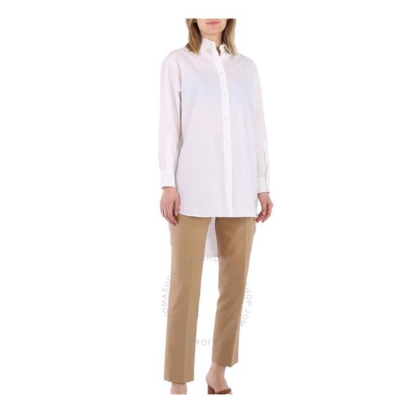메종마르지엘라 Mm6 메종 마르지엘라 Mm6 메종마르지엘라 Maison Margiela Mm6 Ladies Optic White Upside Down Cotton Shirt S52DL0187S47294100