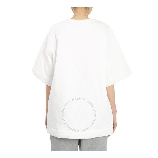  Mm6 메종 마르지엘라 Mm6 메종마르지엘라 Maison Margiela Mm6 Ladies White Logo Padded T-shirt S62GD0021-S21058-101