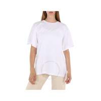 Mm6 메종 마르지엘라 Mm6 메종마르지엘라 Maison Margiela Mm6 Ladies White Customisable T-shirt With Patch Print S52GC0151-S23588-100
