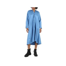 Mm6 메종 마르지엘라 Mm6 메종마르지엘라 Maison Margiela Ladies Prussian Blue Asymmetric Cotton Shirt Dress S52CT0744-S76434-521