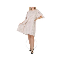 Mm6 메종 마르지엘라 Mm6 메종마르지엘라 Maison Margiela Maison Margiela Ladies Ecru All-Over Checkered Shirt Dress SI0CT0004S60381-107F