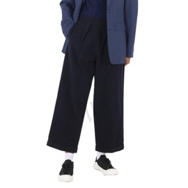 Mm6 메종 마르지엘라 Mm6 메종마르지엘라 Maison Margiela Maison Margiela MEN'S Dark Blue Pleated Straight-leg Wool Trousers S50KA0572-S54154-511