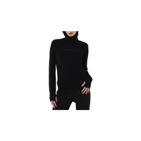 MM6 메종 마르지엘라 MM6 메종마르지엘라 Maison Margiela Ladies Black Rip Detail Turtleneck Sweater S62HA0008-S16929-900