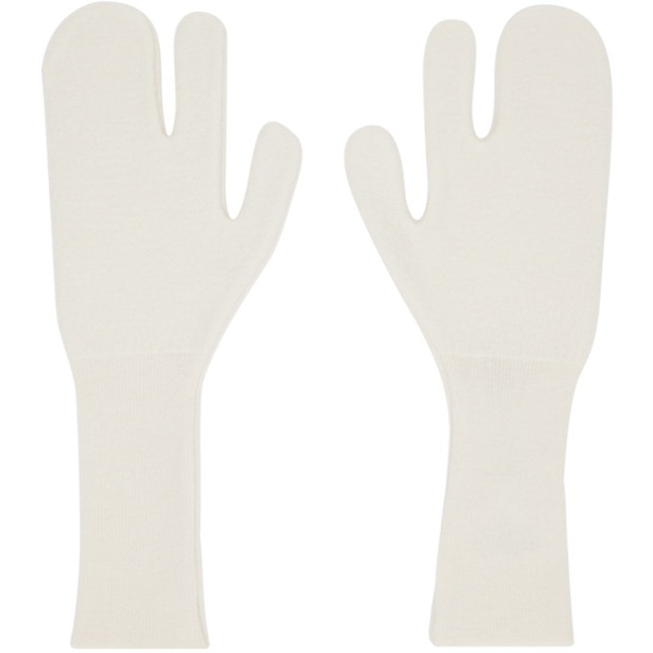  MM6 메종 마르지엘라 MM6 메종마르지엘라 Maison Margiela 오프화이트 Off-White Felted Knit Gloves 232188M135000