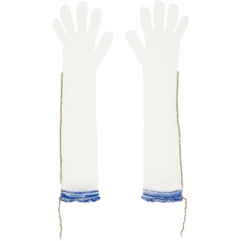 MM6 메종 마르지엘라 MM6 메종마르지엘라 Maison Margiela White Contrast Stitch Gloves 232188F012003