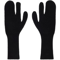 MM6 메종 마르지엘라 MM6 메종마르지엘라 Maison Margiela Black Felted Knit Gloves 232188F012002
