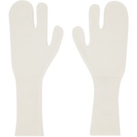 MM6 메종 마르지엘라 MM6 메종마르지엘라 Maison Margiela 오프화이트 Off-White Felted Knit Gloves 232188F012001