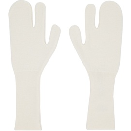 MM6 메종 마르지엘라 MM6 메종마르지엘라 Maison Margiela 오프화이트 Off-White Felted Knit Gloves 232188F012001