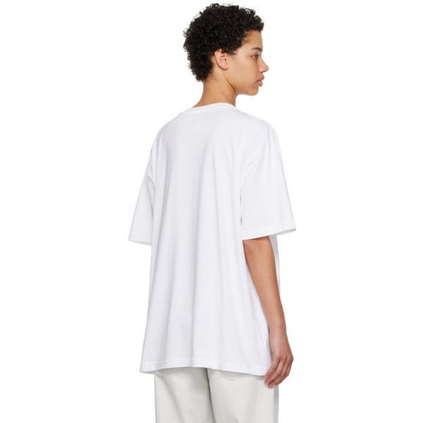  MM6 메종 마르지엘라 MM6 메종마르지엘라 Maison Margiela White Cutout T-Shirt 231188F110038
