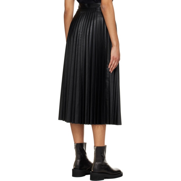  MM6 메종 마르지엘라 MM6 메종마르지엘라 Maison Margiela Black Pleated Midi Skirt 231188F092003