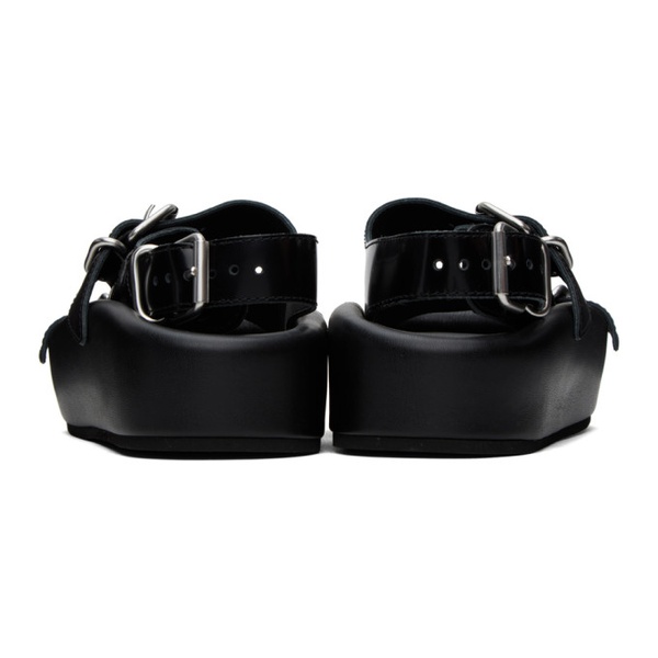  MM6 메종 마르지엘라 MM6 메종마르지엘라 Maison Margiela Black Sunken Footbed Sandals 232188F124003