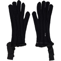MM6 메종 마르지엘라 MM6 메종마르지엘라 Maison Margiela Black Distressed Gloves 232188F012006