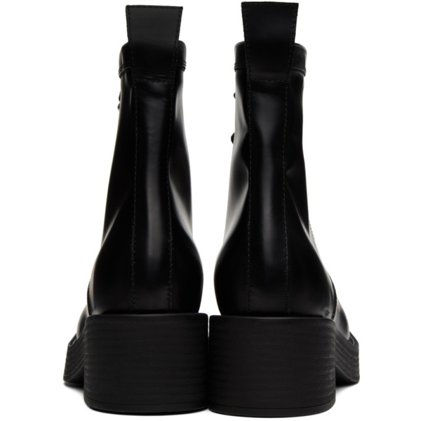  MM6 메종 마르지엘라 MM6 메종마르지엘라 Maison Margiela Black Patent Leather Ankle Boots 232188F113018