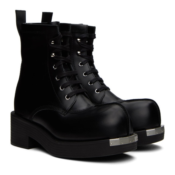  MM6 메종 마르지엘라 MM6 메종마르지엘라 Maison Margiela Black Patent Leather Ankle Boots 232188F113018