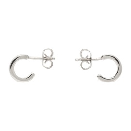 MM6 메종 마르지엘라 MM6 메종마르지엘라 Maison Margiela Silver Numeric Minimal Signature Hoop Earrings 241188M144000