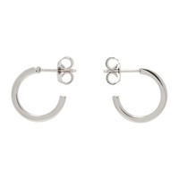MM6 메종 마르지엘라 MM6 메종마르지엘라 Maison Margiela Silver Numeric Minimal Signature Hoop Earrings 241188F022004