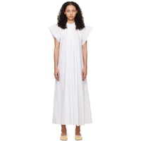 MM6 메종 마르지엘라 MM6 메종마르지엘라 Maison Margiela White Gathered Maxi Dress 241188F055003