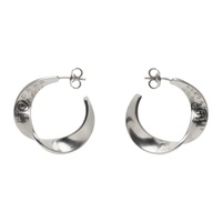 MM6 메종 마르지엘라 MM6 메종마르지엘라 Maison Margiela Silver Twisted Hoop Earrings 241188M144007