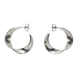 MM6 메종 마르지엘라 MM6 메종마르지엘라 Maison Margiela Silver Twisted Hoop Earrings 241188M144007