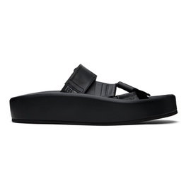 MM6 메종 마르지엘라 MM6 메종마르지엘라 Maison Margiela Black Webbing Slip-On Platform Sandals 241188M234003