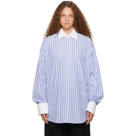 MM6 메종 마르지엘라 MM6 메종마르지엘라 Maison Margiela Blue & White Striped Shirt 232188F109006