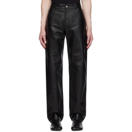 MM6 메종 마르지엘라 MM6 메종마르지엘라 Maison Margiela Black Paneled Leather Pants 232188M186002