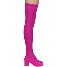 MM6 메종 마르지엘라 MM6 메종마르지엘라 Maison Margiela Pink Thigh-High Sock Boots 231188F115000