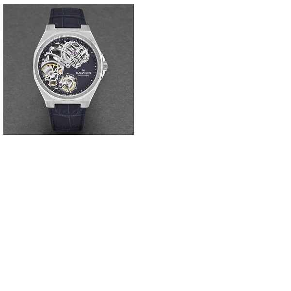  Manager Revolution Hand Wind Blue Dial Mens Watch MAN-RM-03-SL
