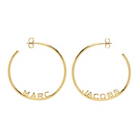 마크 제이콥스 Marc Jacobs Gold The Monogram Hoops Earrings 231190F022003