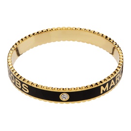 마크 제이콥스 Marc Jacobs Gold & Black The Medallion Cuff Bracelet 231190F020000