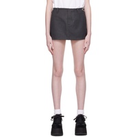 마크 제이콥스 Marc Jacobs Gray The Pushlock Miniskirt 231190F090000
