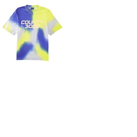 Marcelo Burlon Mens Multicolor Tie-dye Logo T-shirt CMAA054S20JER007-8420