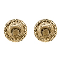마린 세르 Marine Serre Gold Regenerated Tin Buttons Earrings 232020M144003