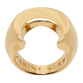 마린 세르 Marine Serre Gold Regenerated Brass Moon Ring 241020M147000