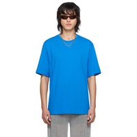 마린 세르 Marine Serre Blue Embroidered T-Shirt 241020M213009