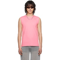 마린 세르 Marine Serre Pink Sleeveless T-Shirt 241020M214005