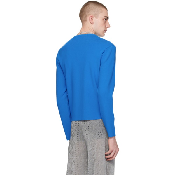  마린 세르 Marine Serre Blue Core Knit Sweater 241020M201004