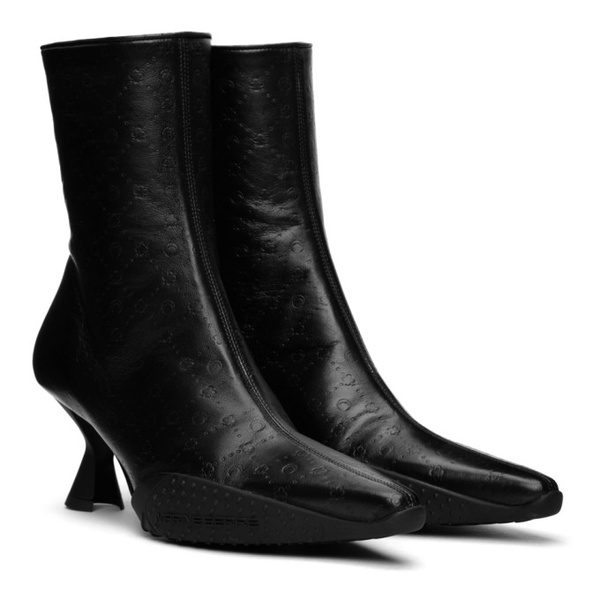  마린 세르 Marine Serre Black Leather Ankle Boots 231020F113000