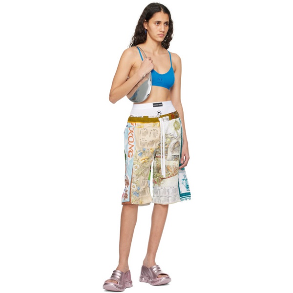  마린 세르 Marine Serre Multicolor Regenerated Household Linen Calendar Shorts 241020F088001
