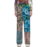 마린 세르 Marine Serre Multicolor Regenerated Silk Lounge Pants 232020M190000
