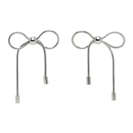 Marland Backus Silver Bow Earrings 241431F022005