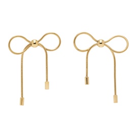 Marland Backus Gold Bow Earrings 241431F022006