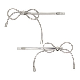 Marland Backus SSENSE Exclusive Silver Bow Hair Pins 241431F018003