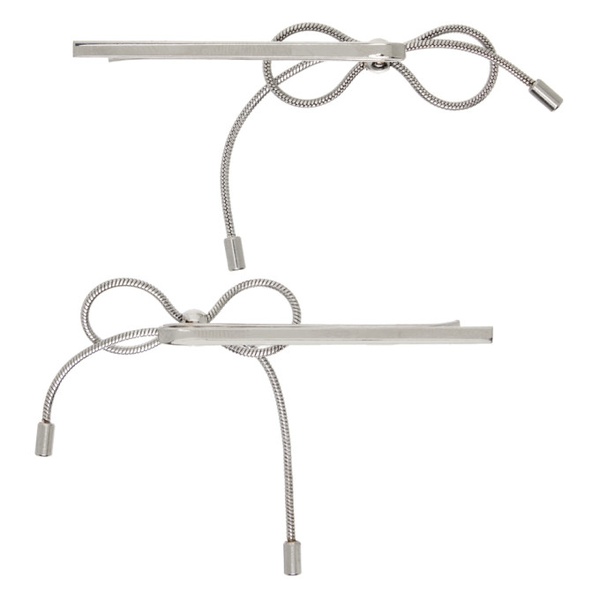  Marland Backus SSENSE Exclusive Silver Bow Hair Pins 241431F018003