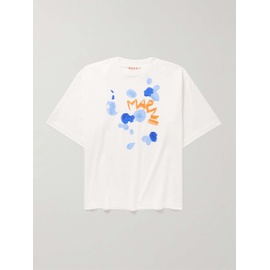마르니 MARNI Logo-Print Cotton-Jersey T-Shirt 1647597323574023