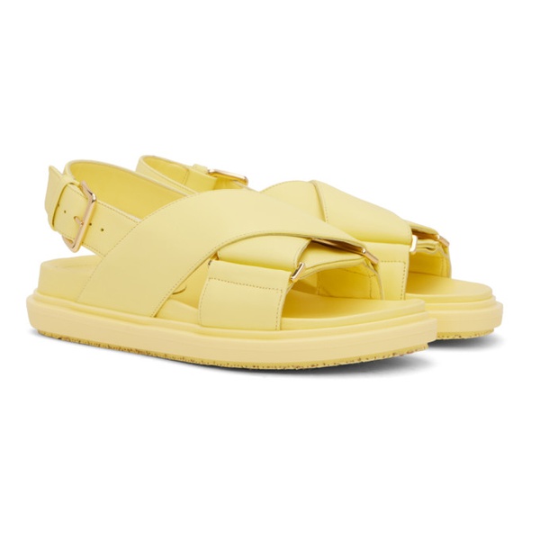 마르니 마르니 Marni Yellow Fussbett Sandals 232379F124014