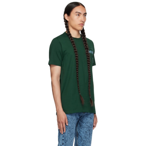 마르니 마르니 Marni Green Patch T-Shirt 232379M213016