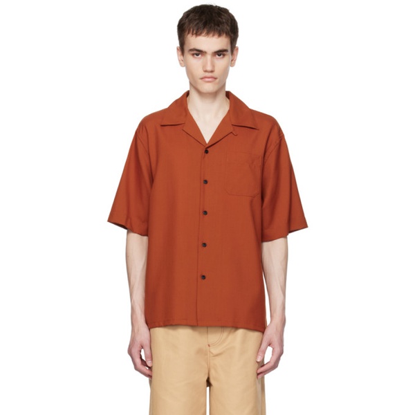 마르니 마르니 Marni Orange Patch Shirt 232379M192014