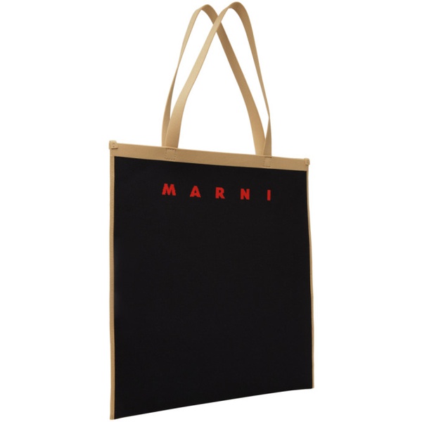 마르니 마르니 Marni Black Shopping Tote 231379M172017