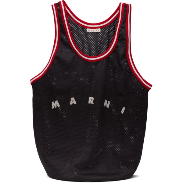 마르니 마르니 Marni Black Logo Tote 232379M172021